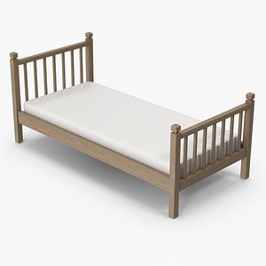 3D Wooden Bed