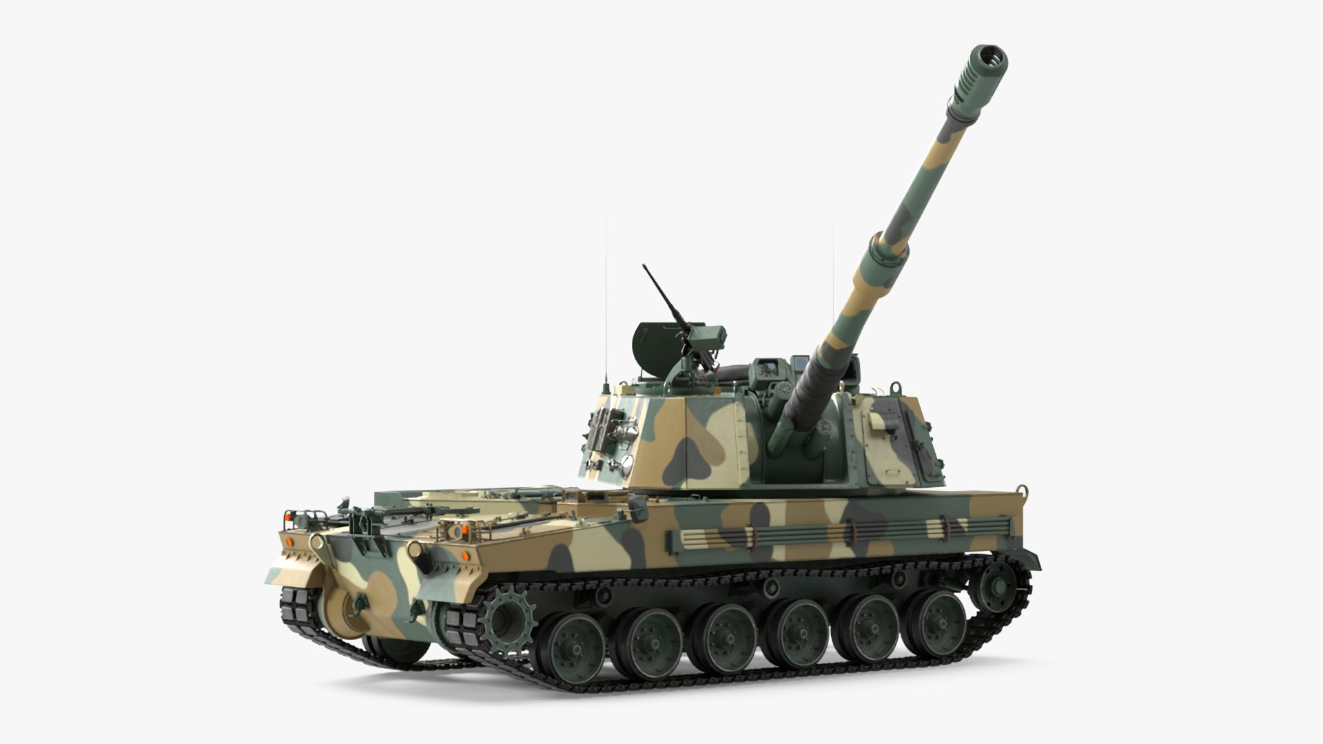 K9 Thunder South Korean Howitzer Rigged 3D model preview