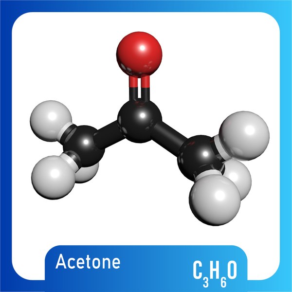 c3h6o molecule acetone 3D model