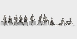 set female mannequins 3d max