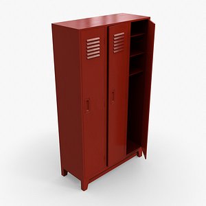 PBR School Gym Locker 08 - Red model