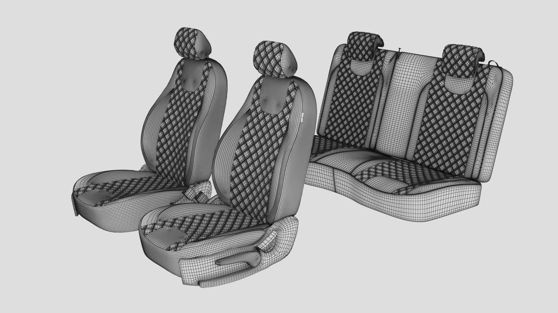 3D Auto Seats Set - TurboSquid 2277284