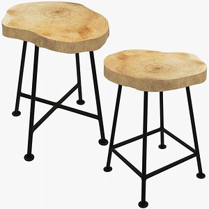 3D model stools loft