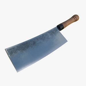 Worn butcher knife 3D model