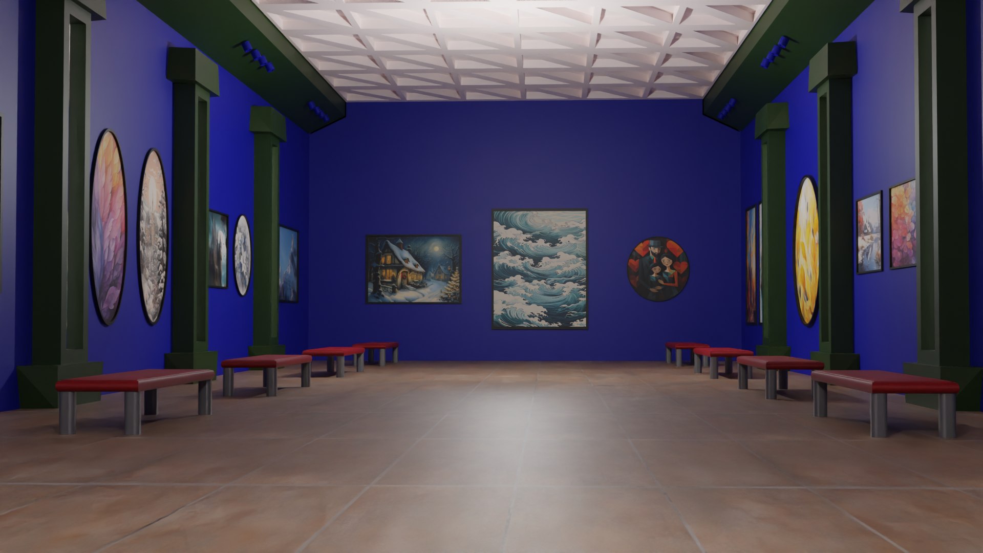 Image showcasing Art Gallery 3D Model - TurboSquid 2157929
