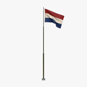 Animated  Netherlands Flag model