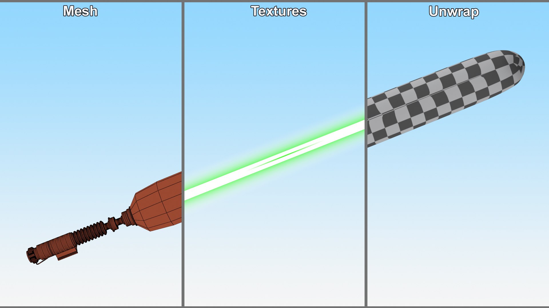 3D Luke Skywalker Energy Sword https://p.turbosquid.com/ts-thumb/Il/Sp6UPb/gJ/lukeskywalkerenergyswordmb3dmodel010/jpg/1722818047/1920x1080/fit_q87/21bac682982804a87a04e4f7c522f21f816d6528/lukeskywalkerenergyswordmb3dmodel010.jpg