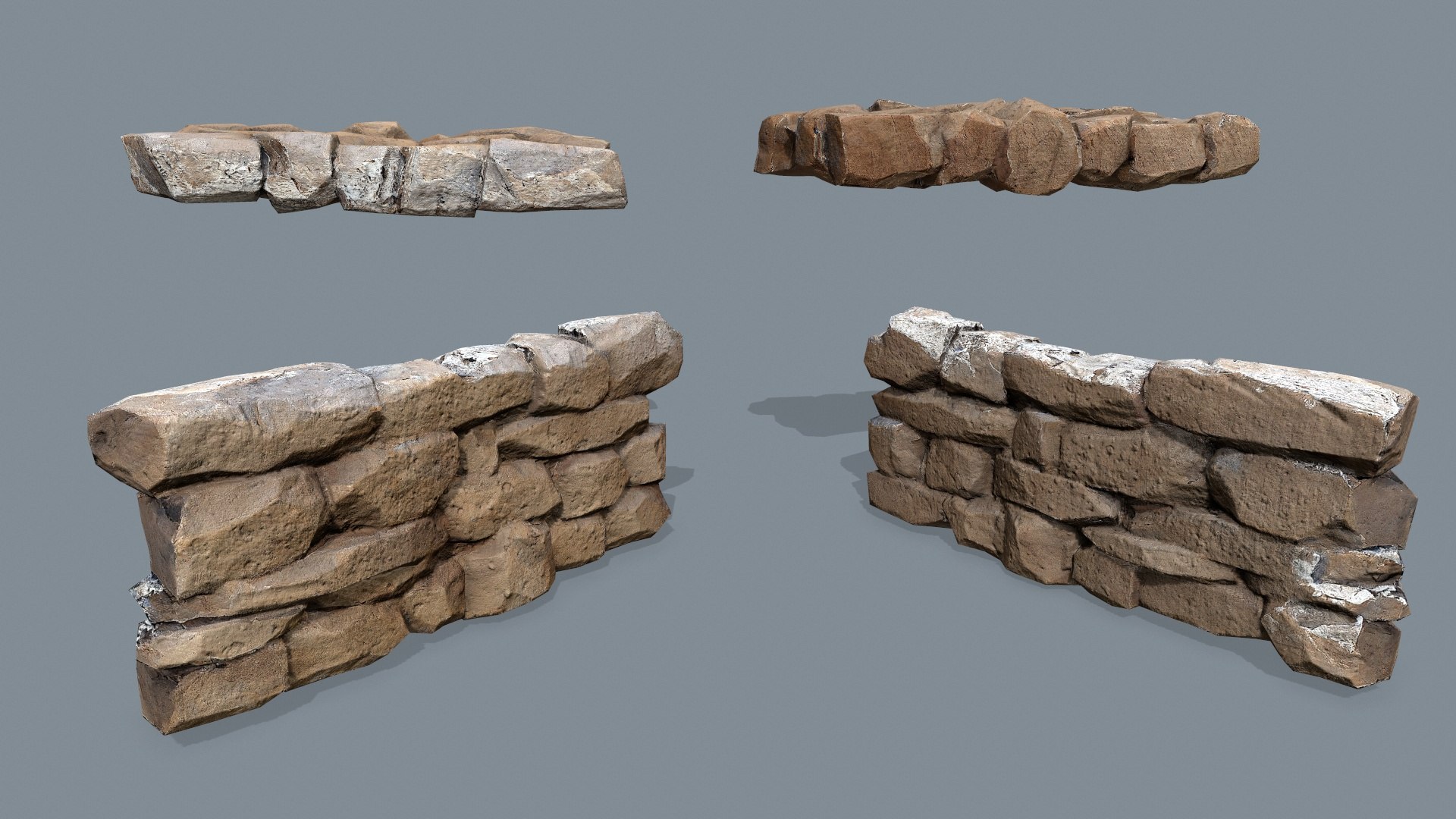 3D Model Ruin Wall - TurboSquid 2209824