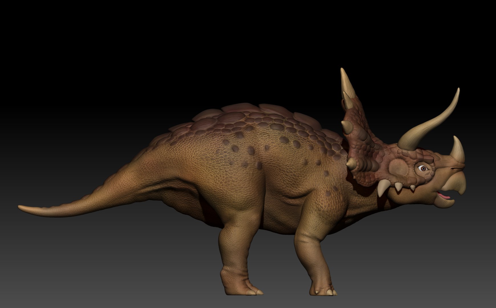 3d realistic triceratops