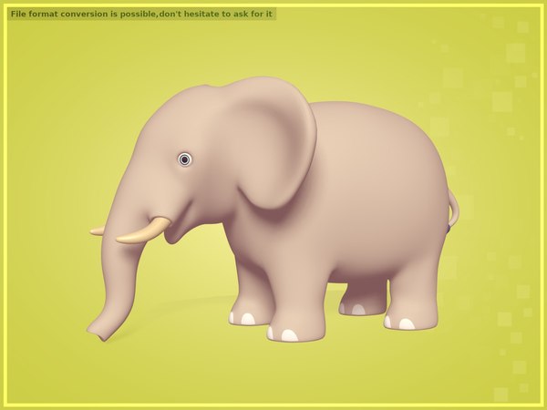 Cartoon Elephant 3D model - TurboSquid 1797170