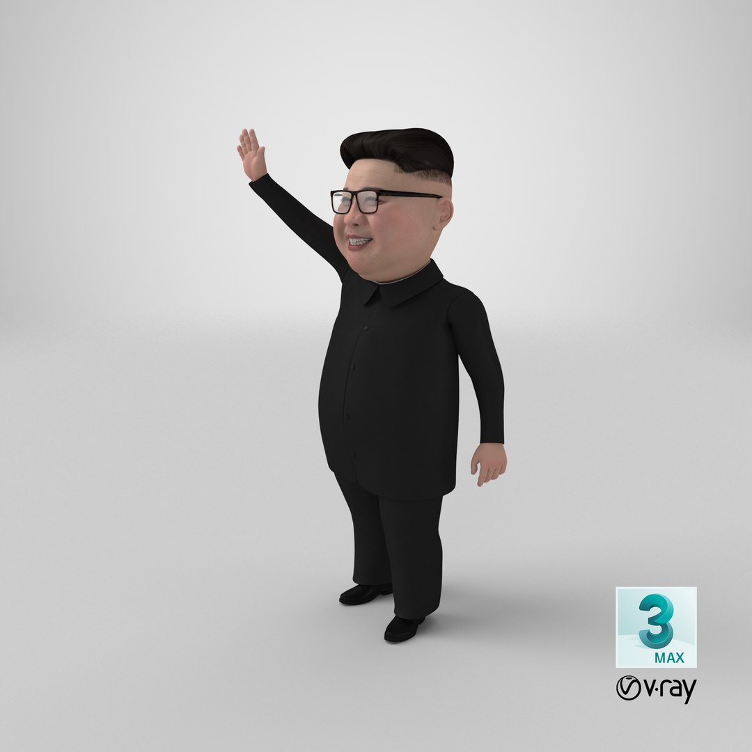 Cartoon Kim Jong Un Waving his Hand 3D https://p.turbosquid.com/ts-thumb/Il/oCEPi9/3D/stemcell_max_vray_render/png/1673545678/1920x1080/fit_q87/7464a2513172dd660e48b94ab394c3f39d5beb98/stemcell_max_vray_render.jpg