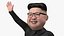 Cartone animato Kim Jong Un agitando la mano