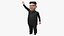 Cartone animato Kim Jong Un agitando la mano