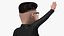 Cartone animato Kim Jong Un agitando la mano