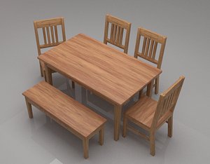 avilys solid wood 6 3D model