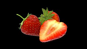 berry strawberry 3D model