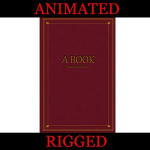 animation opening cover book and pages inside realistic look Low-poly 3D  Model