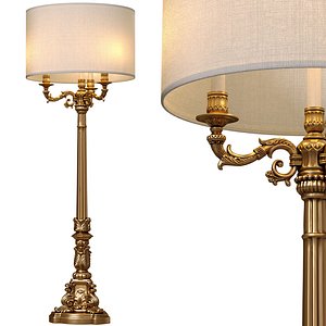 3D model Jonathan lighting Gold Classical European traditional Floor lamp 3D model