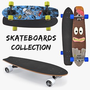 3D skateboards kicktail longboard