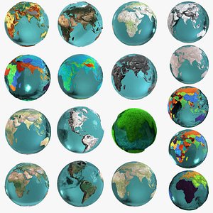 Earth Map Water Displacement Collection