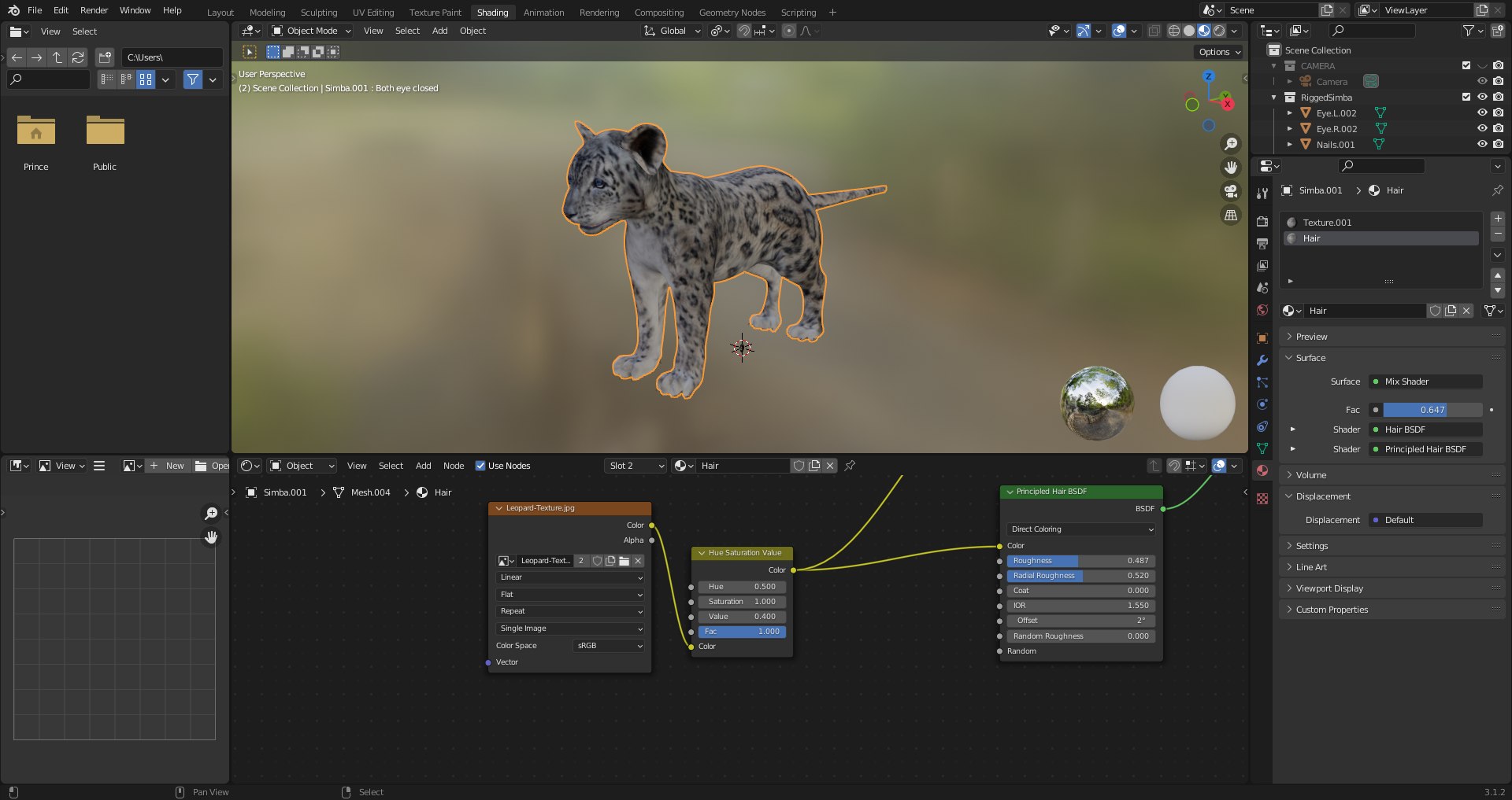 3D Fur Baby Snow Leopard Rigged In Blender - TurboSquid 2026479