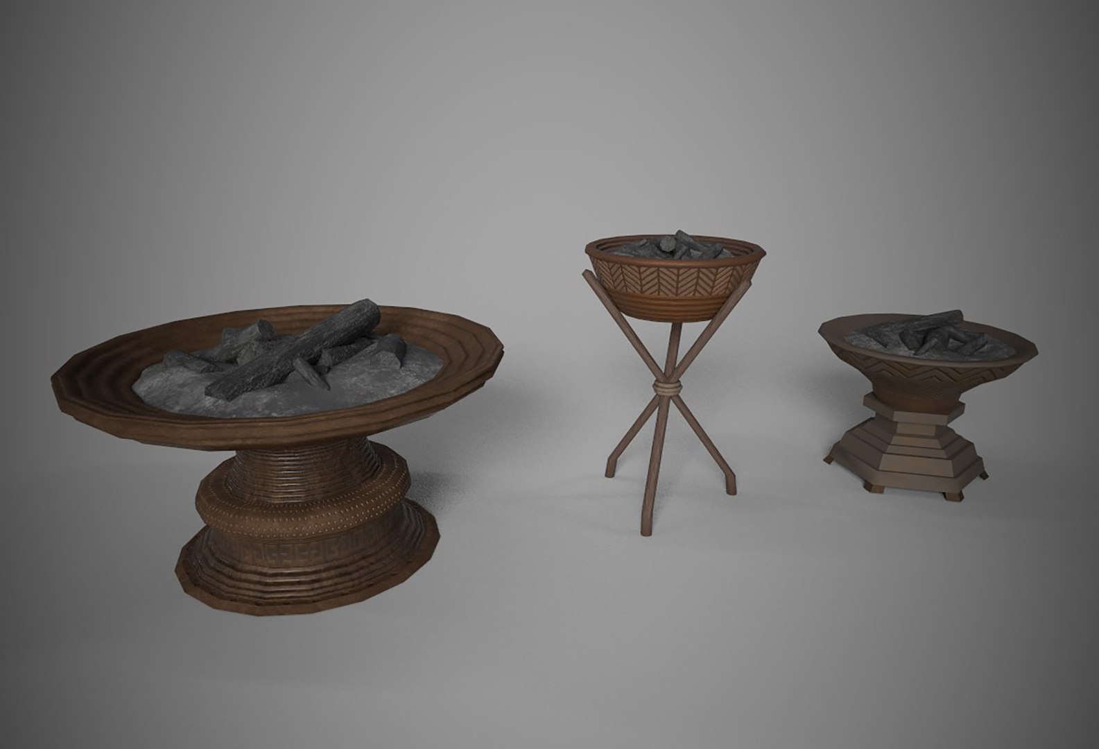 Greek Fire PitBurners 3D Model - TurboSquid 2064317