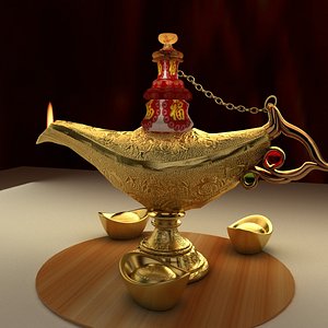 3d model chinese magic lamp