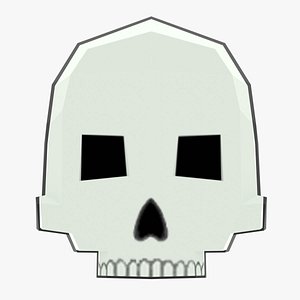 3D Low Poly Skull