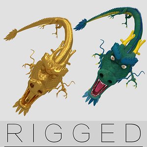 gold rigging dragon col 3d model