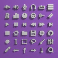 Audio App User Interface Icon Pack