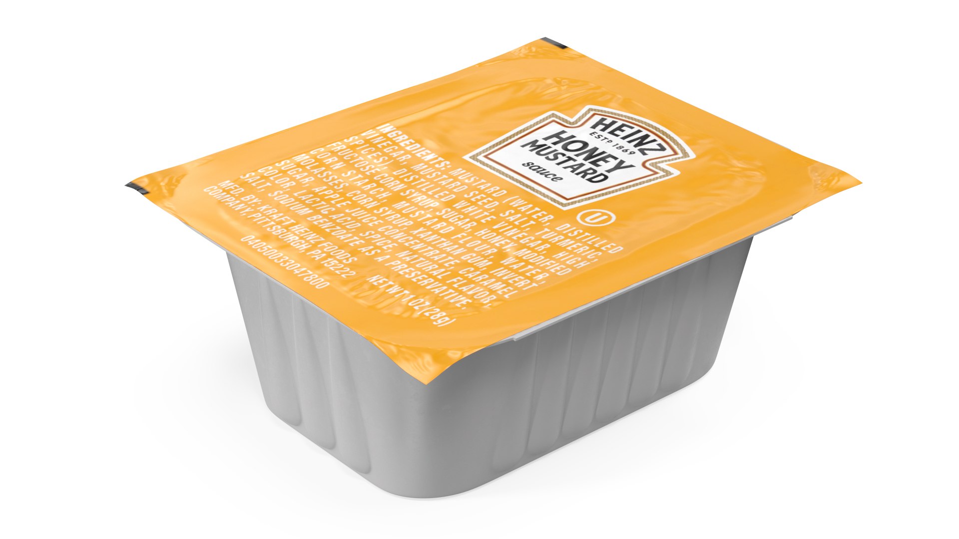 Honey Mustard Mini Sauce Pot Heinz 3D model preview