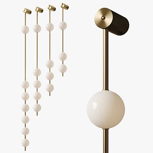 Vakker Light Vertical Balls Wall Lamp 3D model