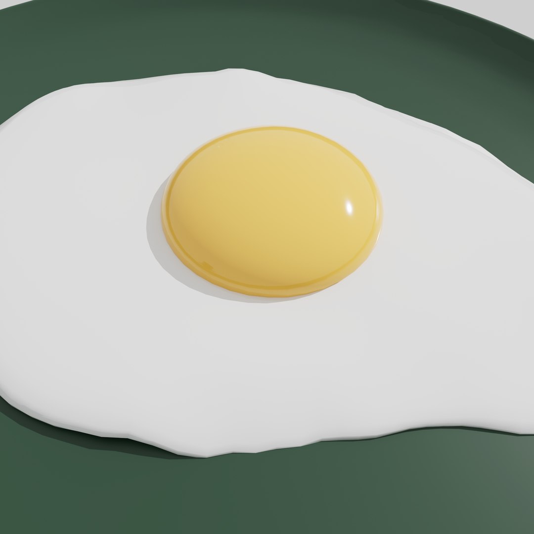 Fried egg 3D model https://p.turbosquid.com/ts-thumb/Im/YszUM0/YW/friedegg3/jpg/1763740668/1920x1080/fit_q87/fc6e67533720311d6bfdff6934393ed7d5b690a7/friedegg3.jpg