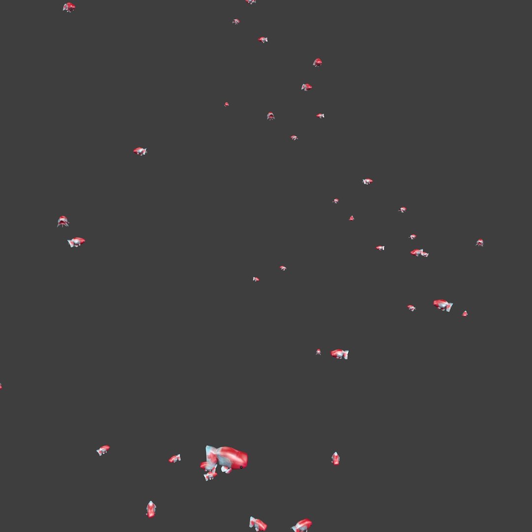 3D white red ranchu goldfishes model - TurboSquid 1408239