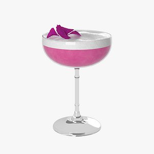 3D Cocktail coupe glass model
