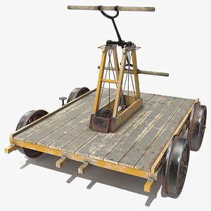 kalamazoo vintage railway handcar 3D model
