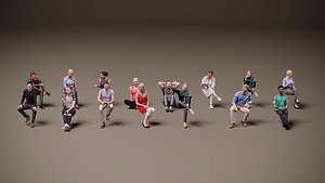 Sitting people x 15 02