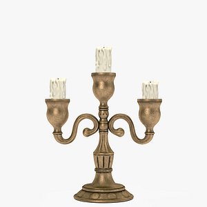 candle holder old 3d 3ds