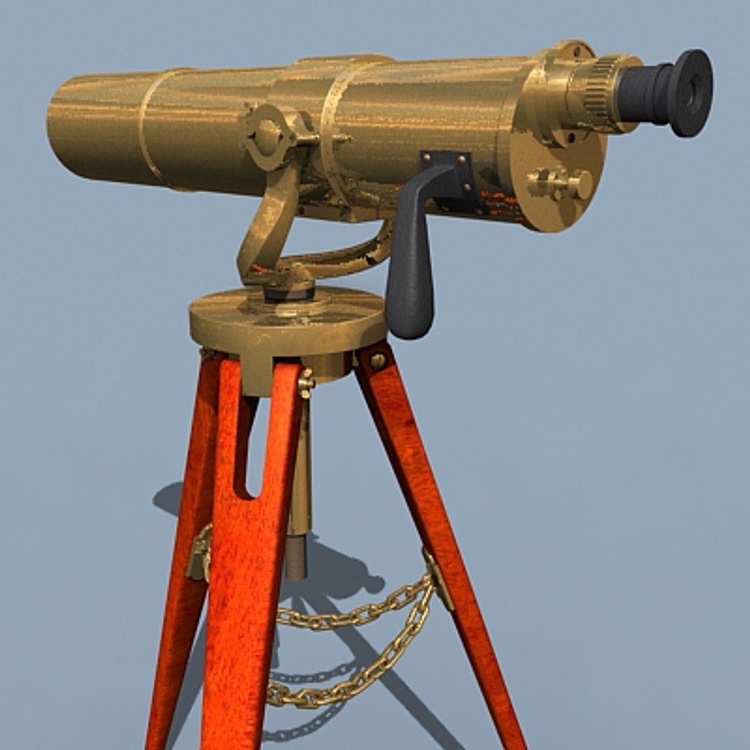 3d Model Telescope Navy
