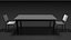 Interrogation Table and Chair 3D model