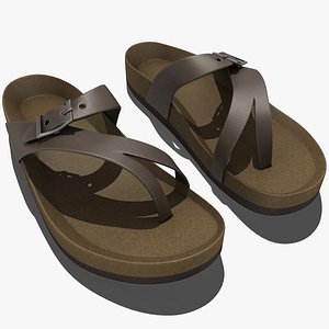 3d model teva naot sandal leather