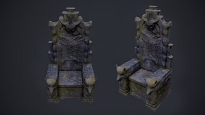 Stone Throne Wolf - DARK 2K PBR