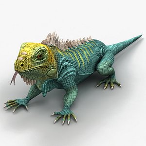 3d max iguana lizard
