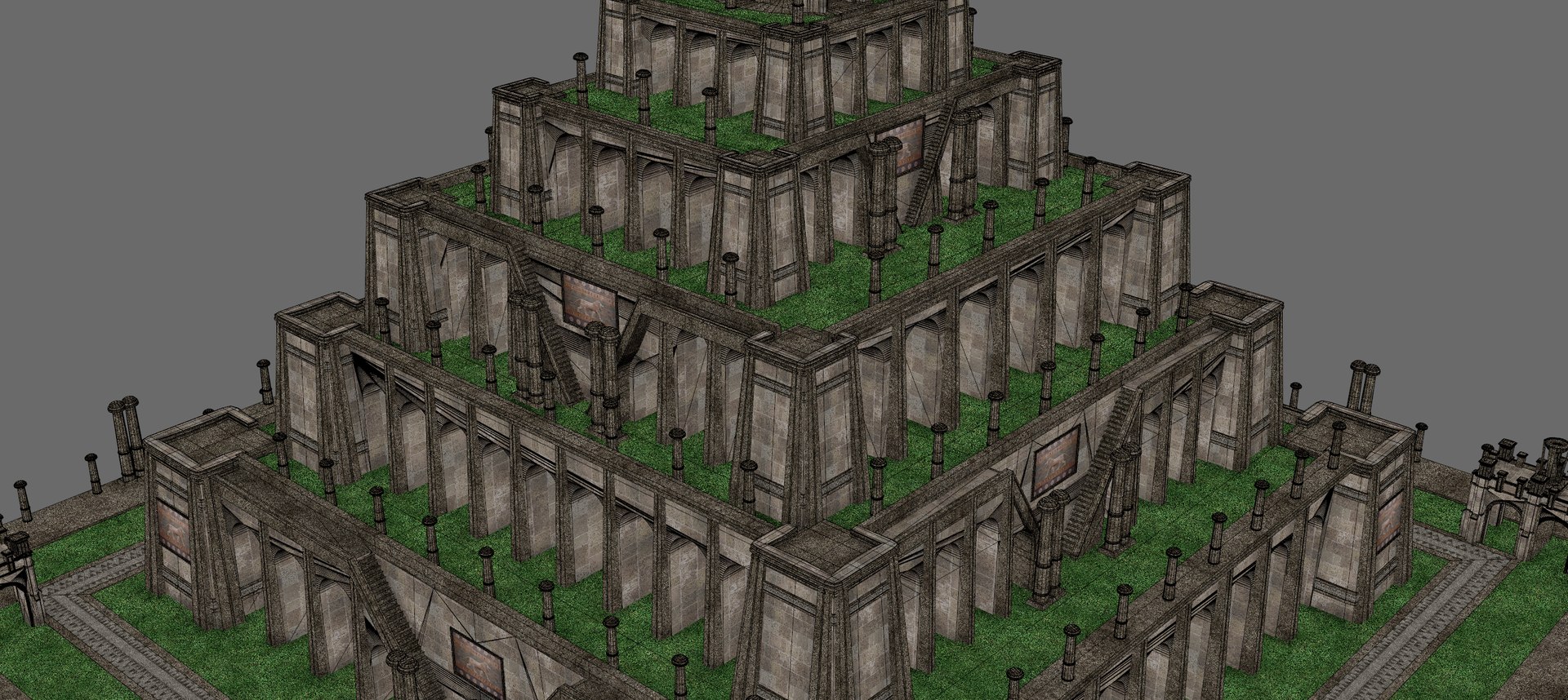 3D Babylon Building V1 - TurboSquid 2200351