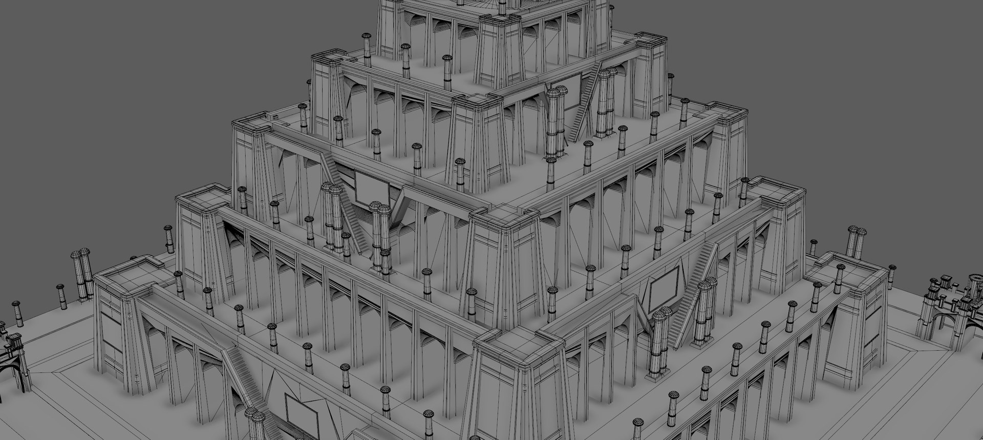 3D Babylon Building V1 - TurboSquid 2200351