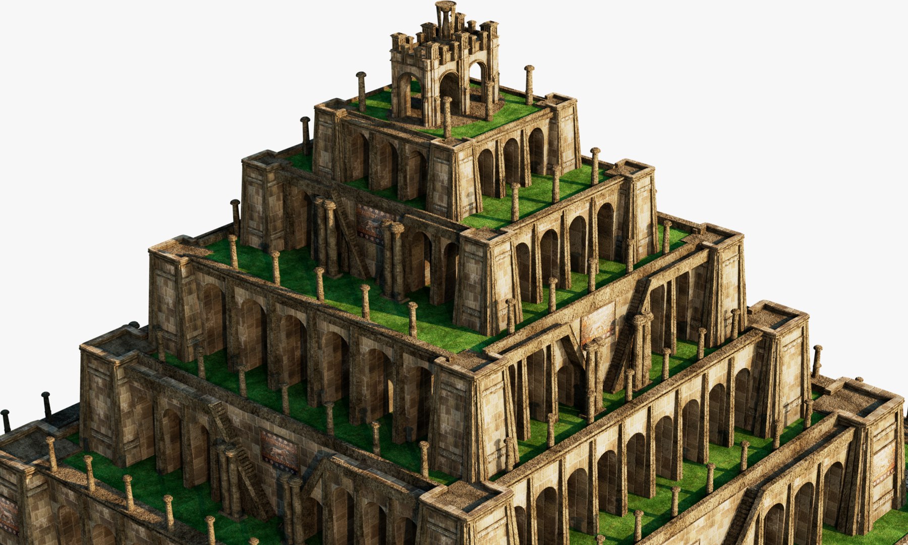 3D Babylon Building V1 - TurboSquid 2200351