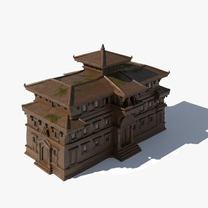 Traditional Temple Architecture  High Detail 3D Model 3D