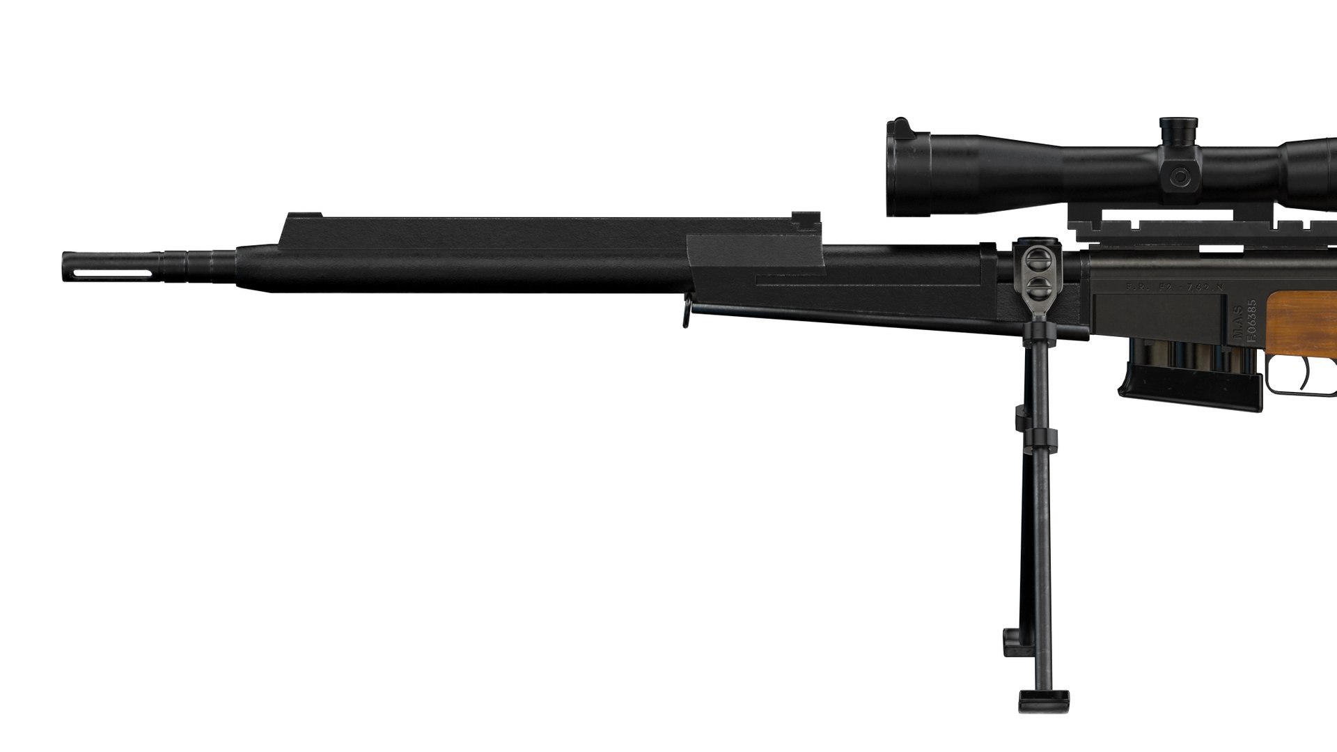 3D FR F2 Sniper Rifle Low Poly PBR Realistic Model - TurboSquid 1929234