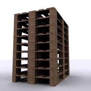 3d wood pallets model