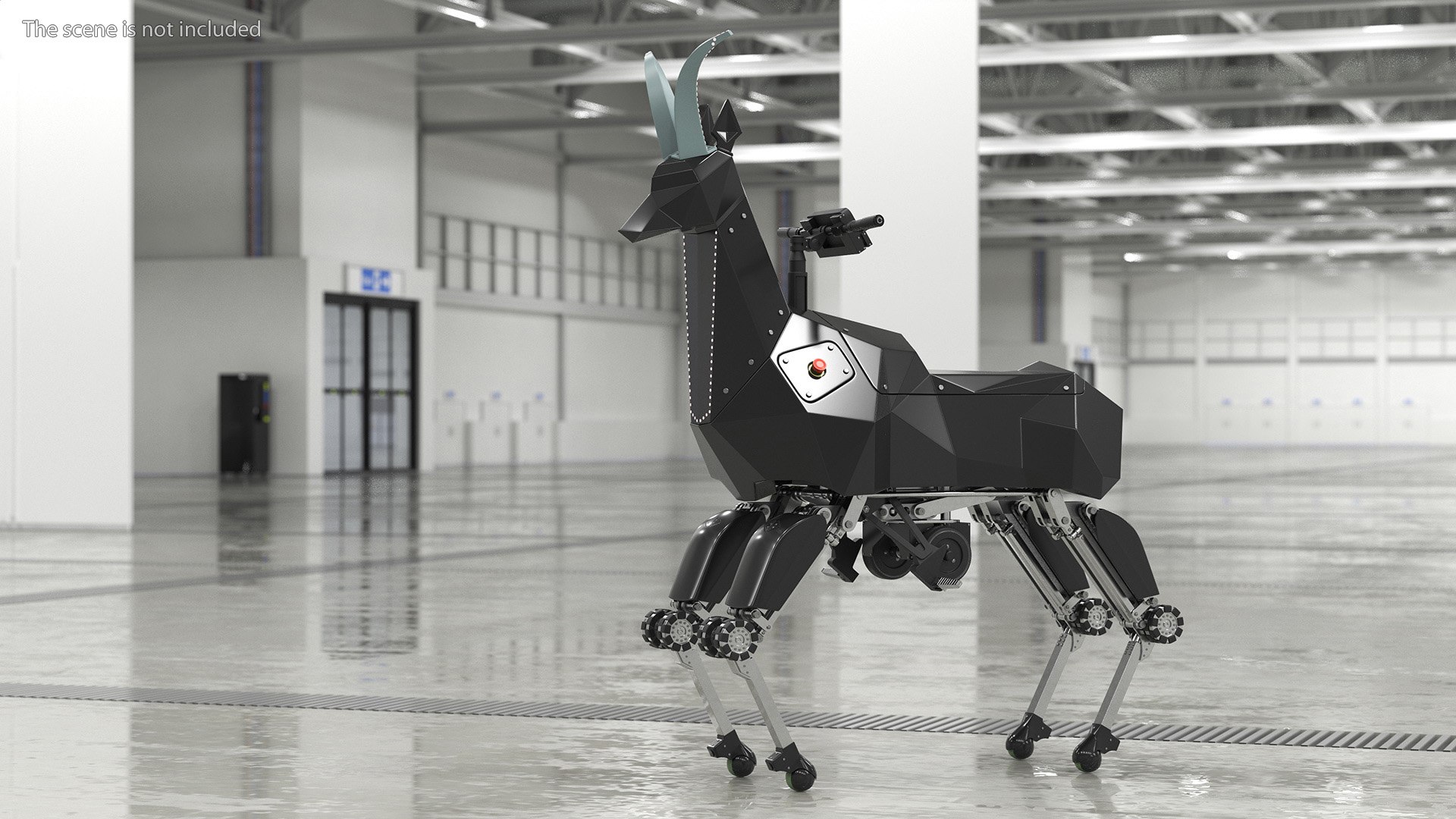 3D Black Ridable Goat Robot Rigged For Maya - TurboSquid 2233031